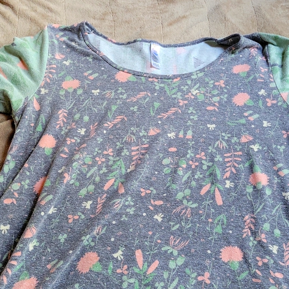 Lularoe floral geometric shirt